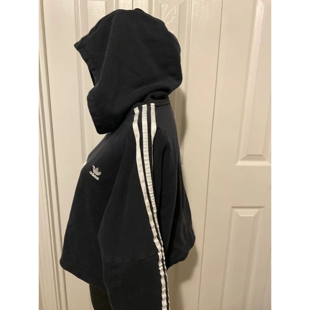 Adidas Womens Long Sleeve Cropped Hooded Sz L